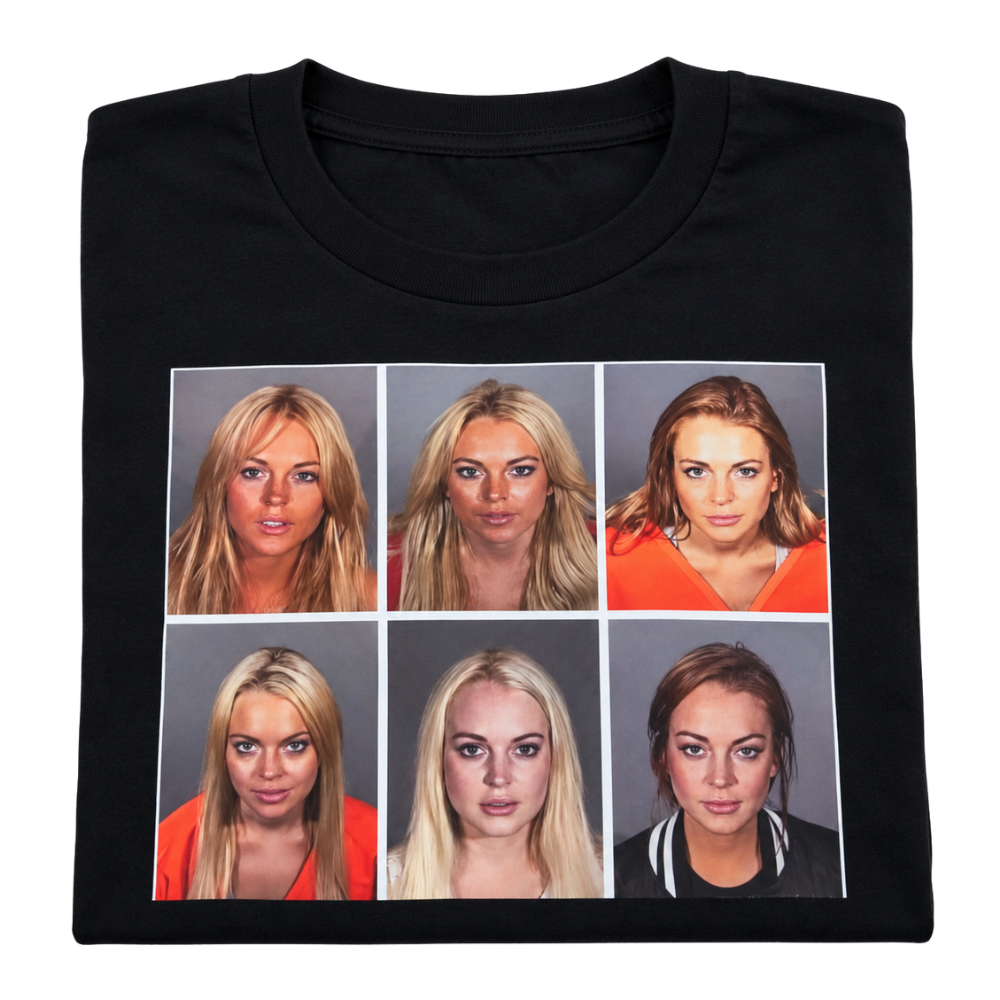 Sale - Lindsay Lohan Mugshot T-Shirt Streetwear
