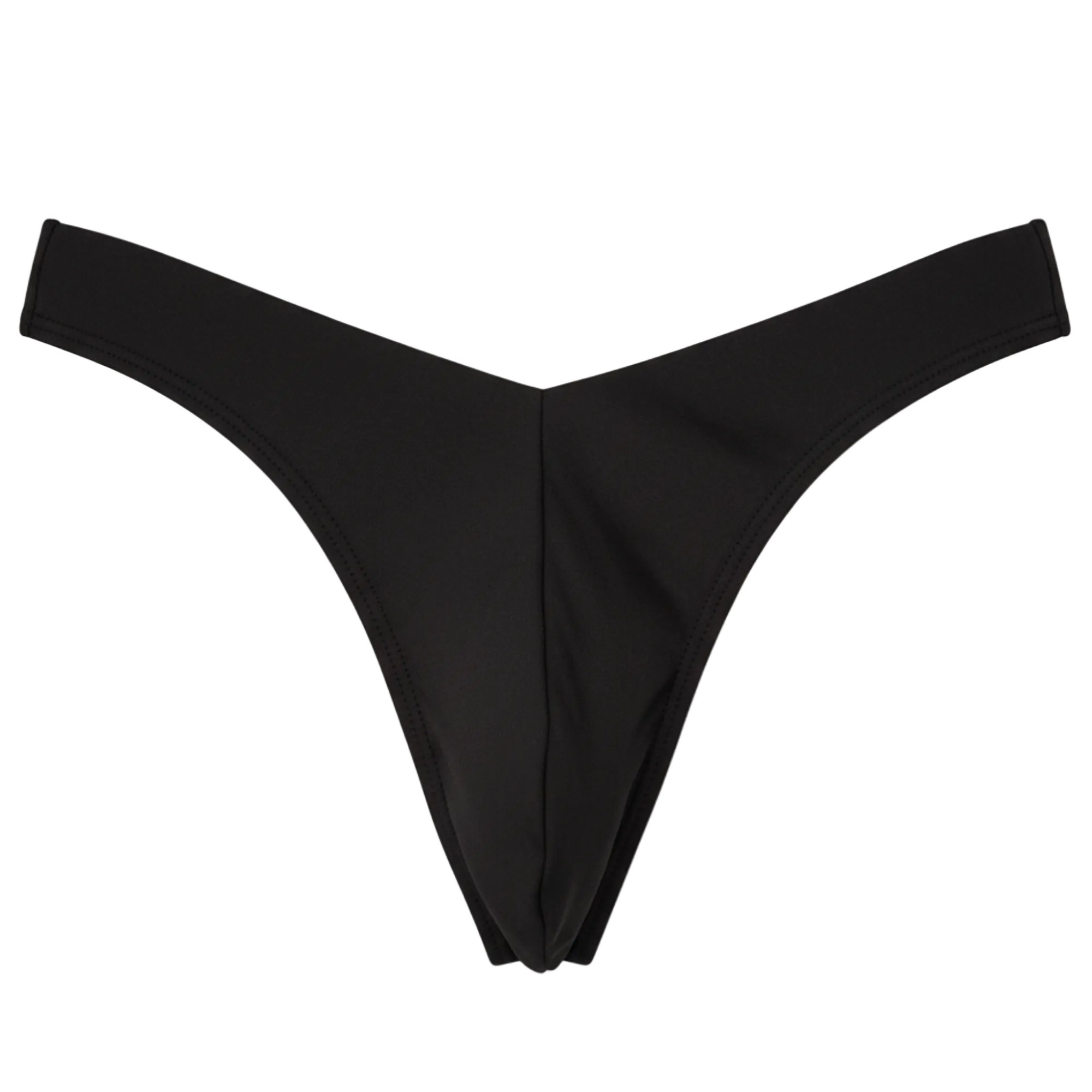 Black thong on a white background