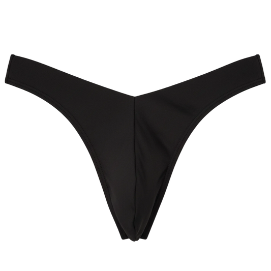 Black thong on a white background