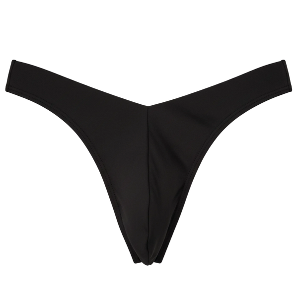 Black thong on a white background
