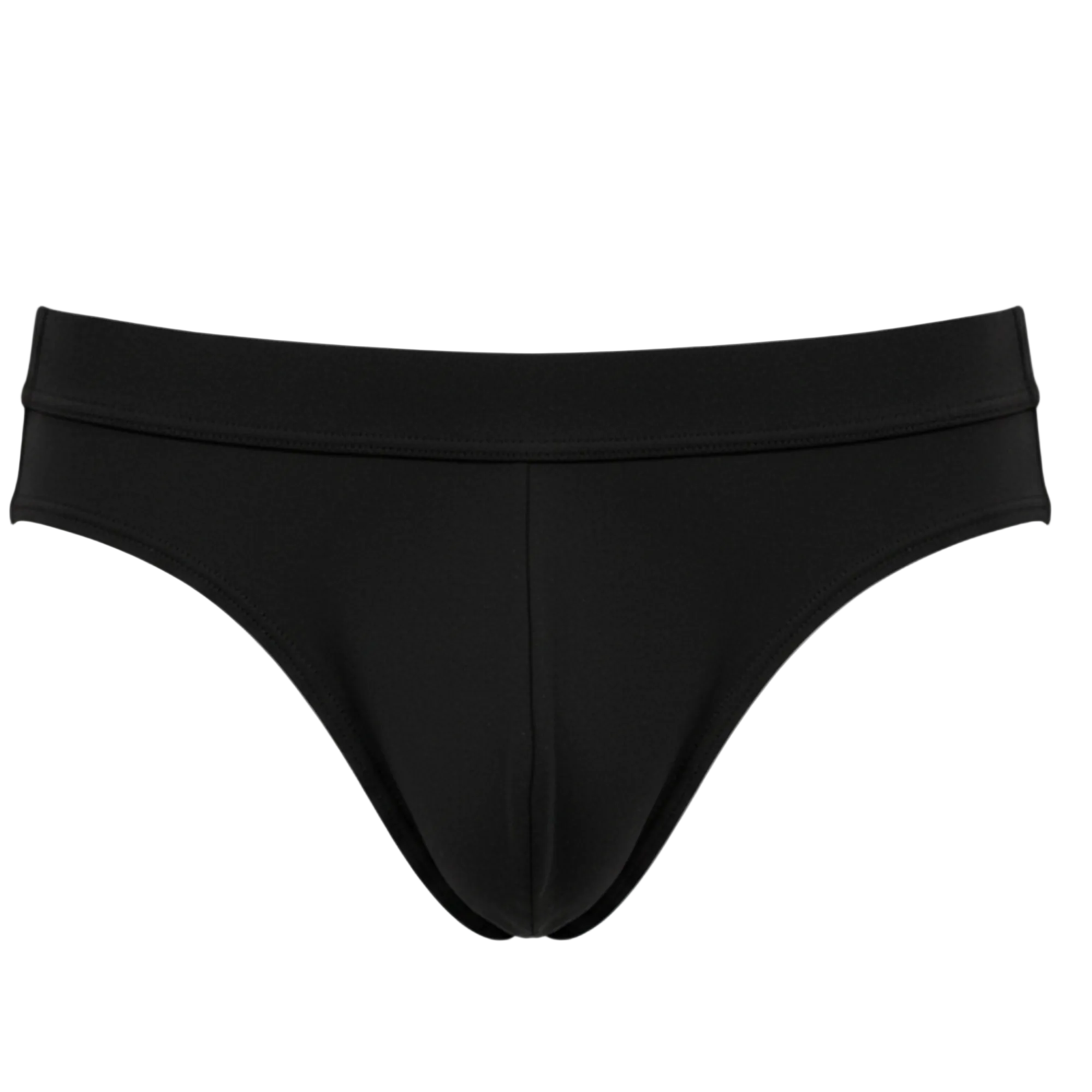 Black men's underwear on a white background