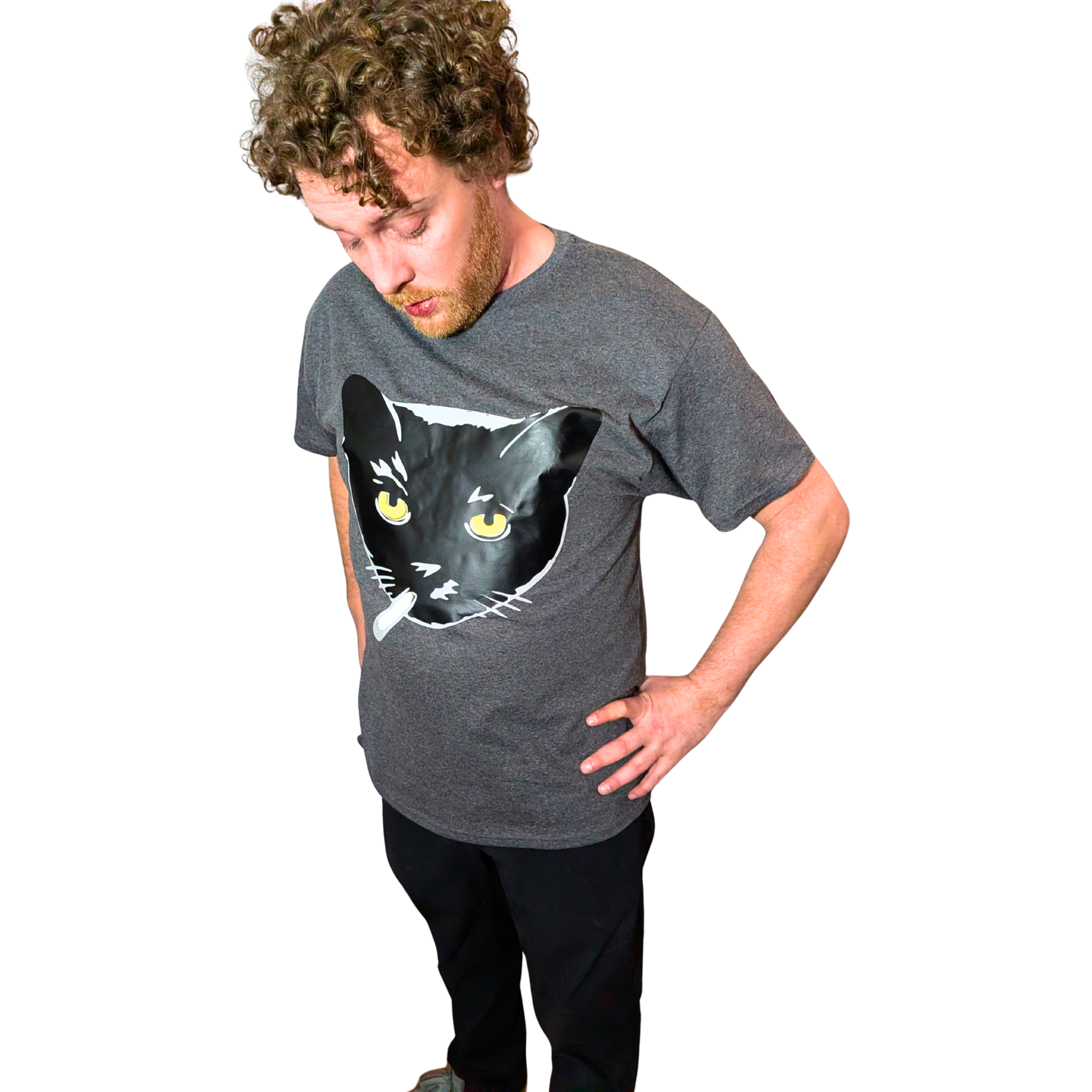 Smoking Kitty Streetwear Graphic T-Shirt
