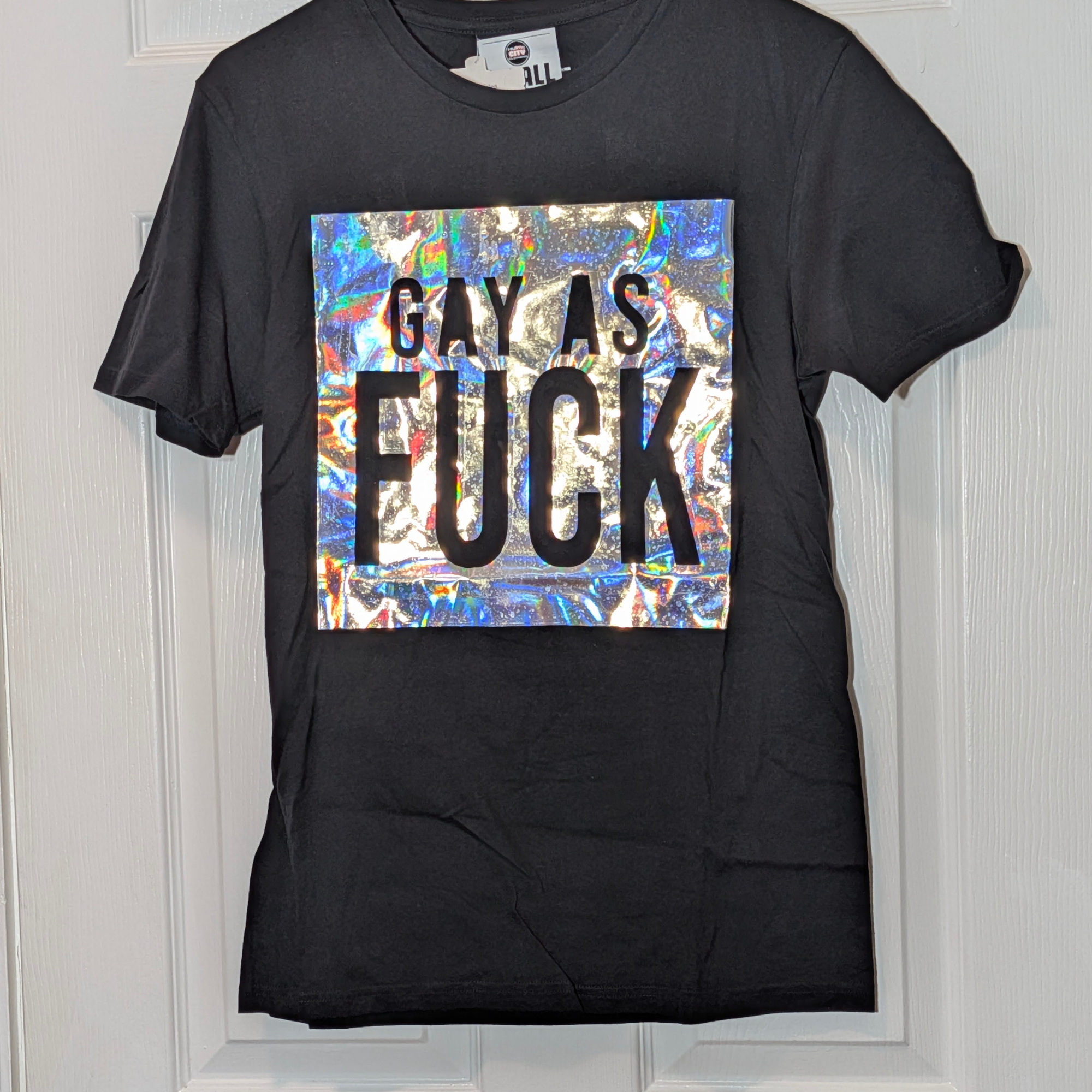 Gay As Fuck T-Shirt – Small – Black