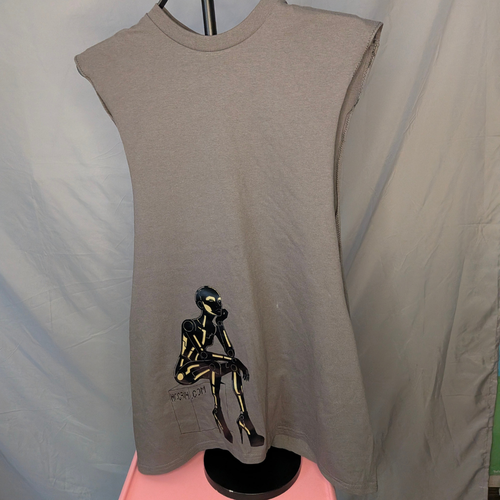 Cybored graphic tank, size Medium, one-off sample sale photo.
