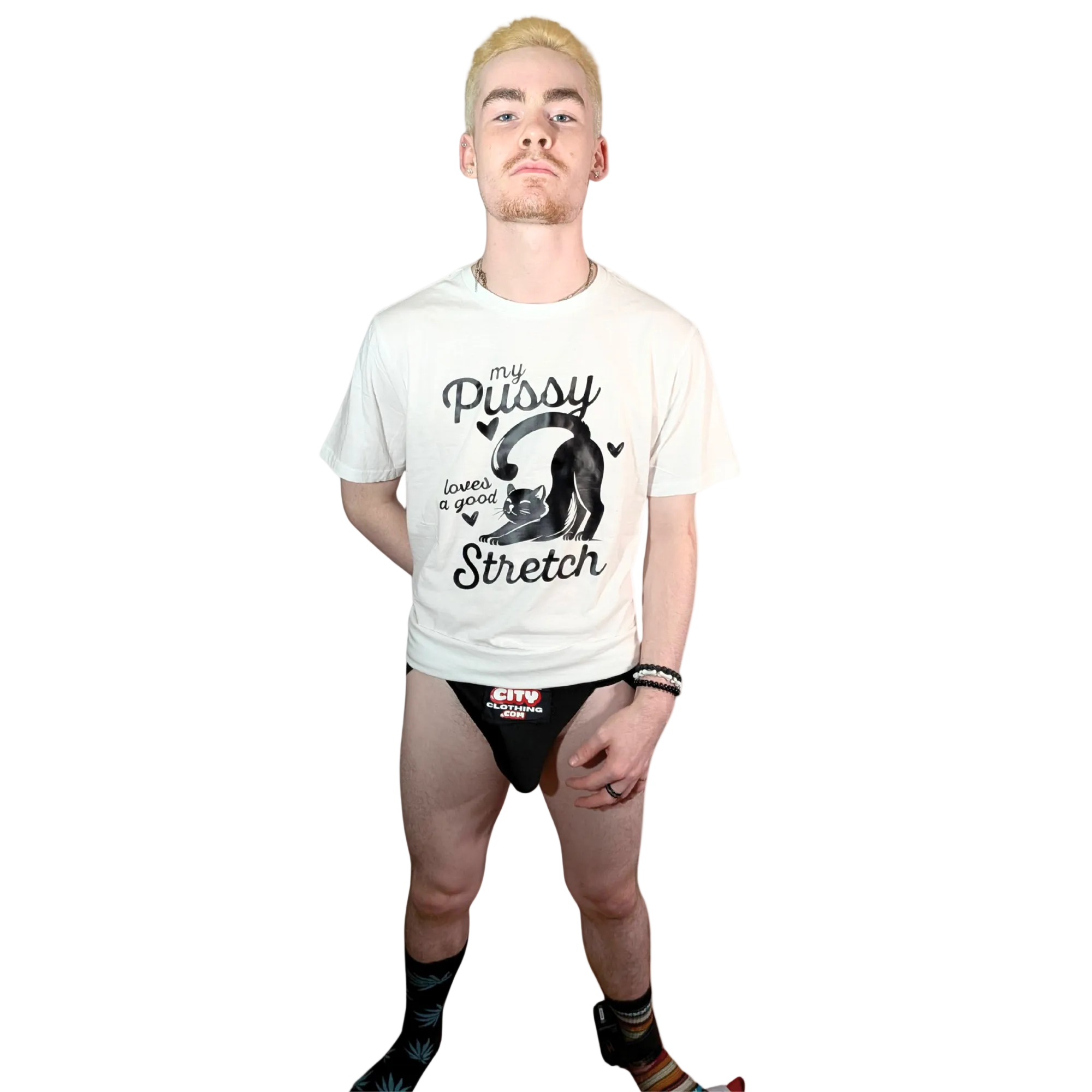 Pussy Stretch Graphic T-Shirt