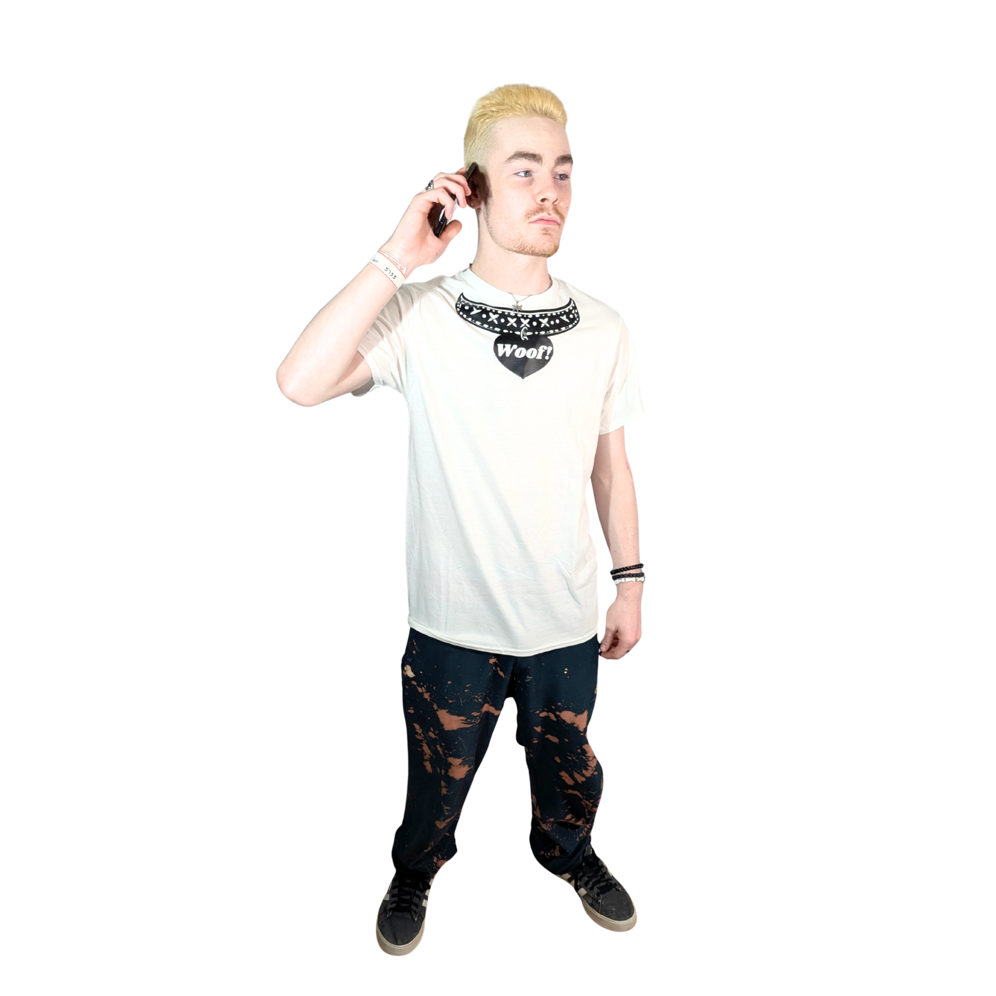 Pup Collar Streetwear Graphic T-Shirt