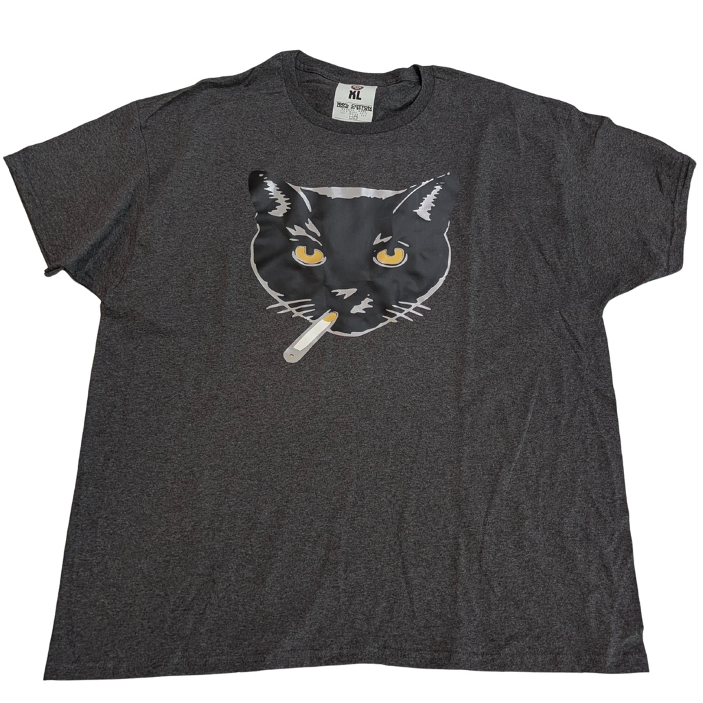 Smoking Kitty Streetwear Graphic T-Shirt