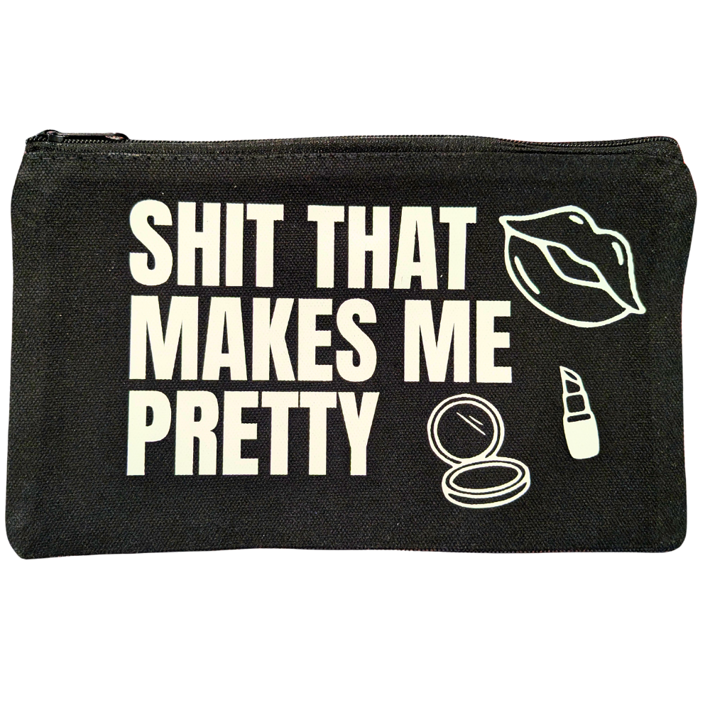 Little Shit Canvas Zipper Pouches