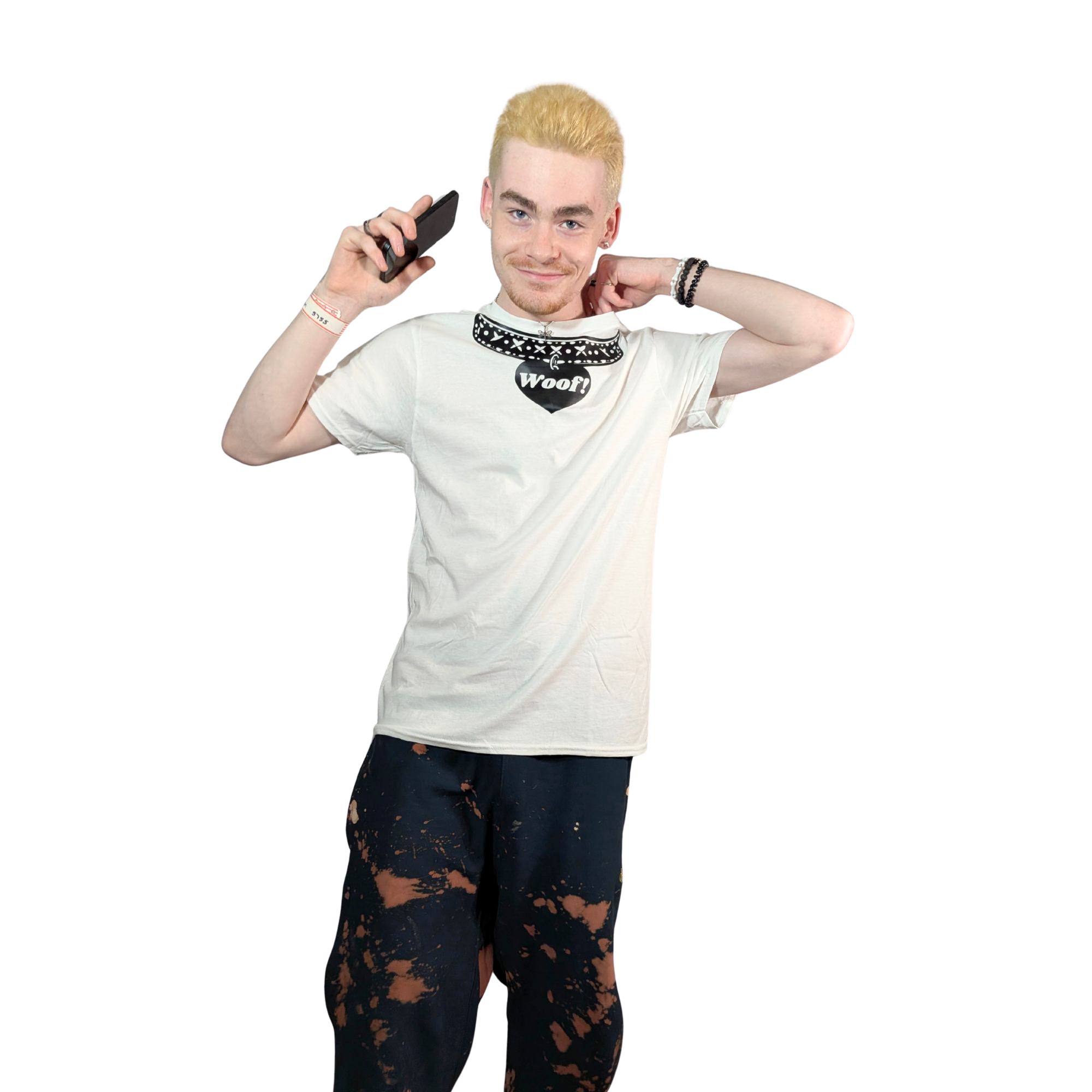Pup Collar Streetwear Graphic T-Shirt