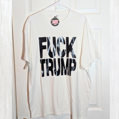 FUCK Trump graphic T-shirt alternate sample sale view.