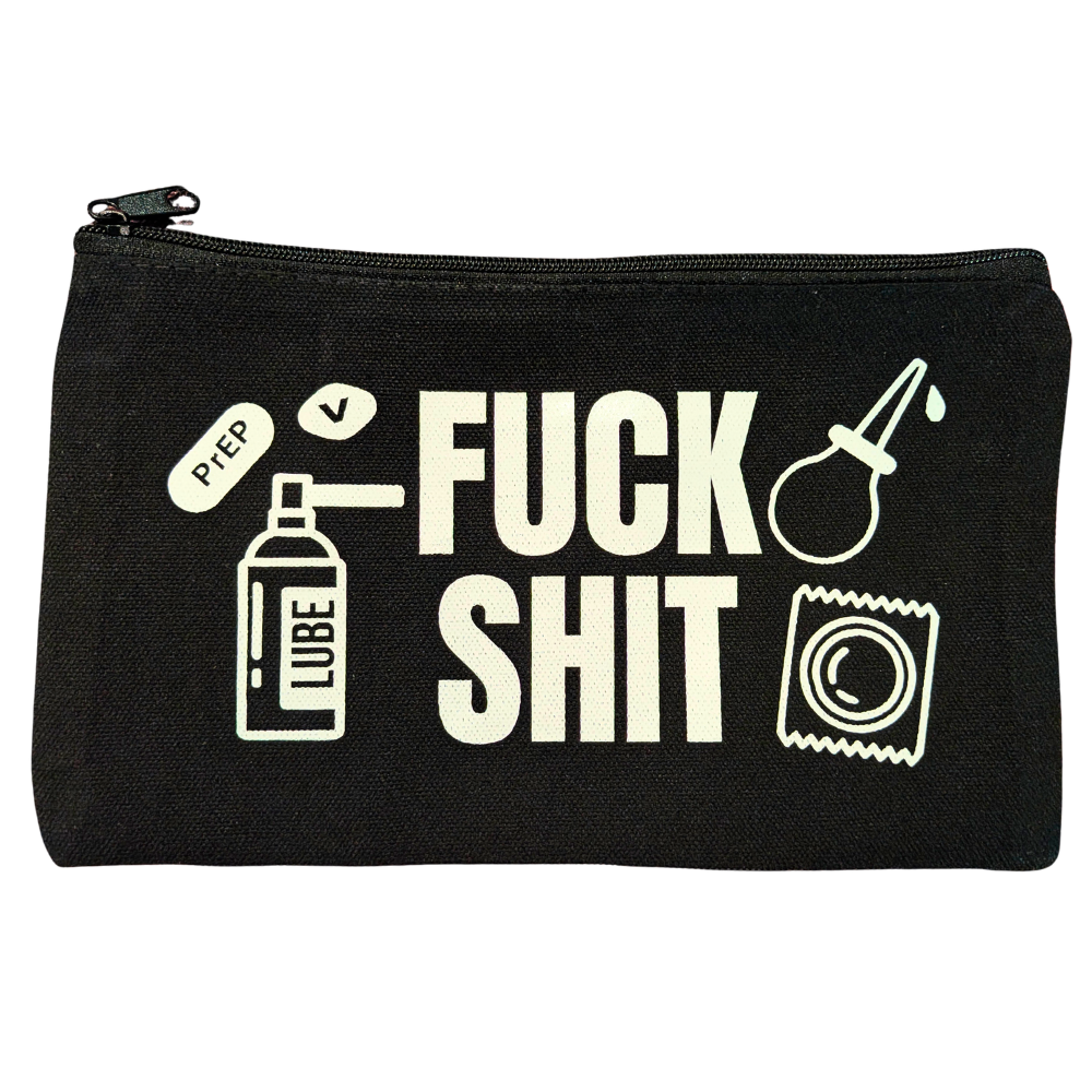 Little Shit Canvas Zipper Pouches