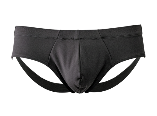 Black men's underwear on a white background