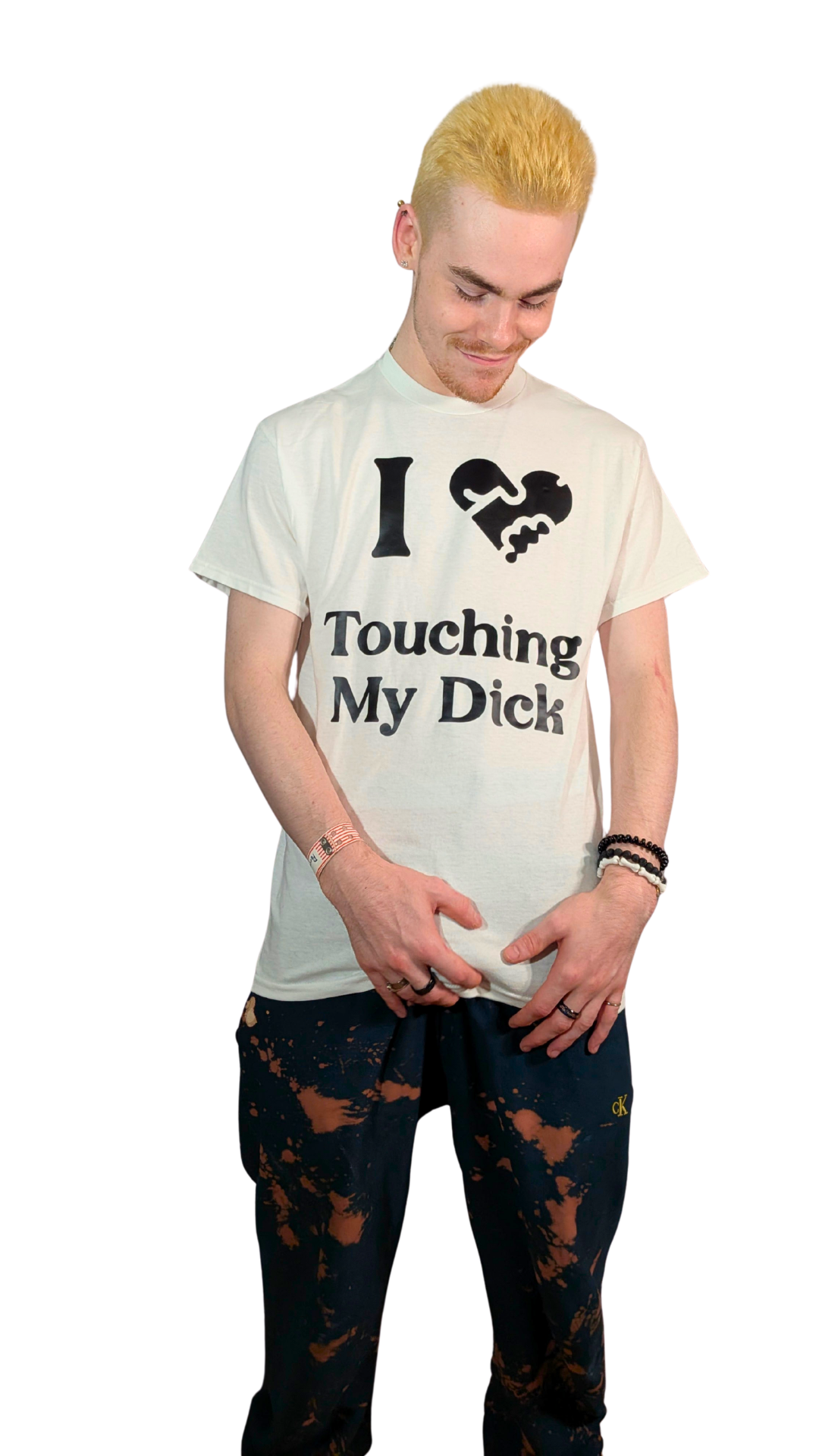 I ♥ Touching My Dick Graphic T-Shirt
