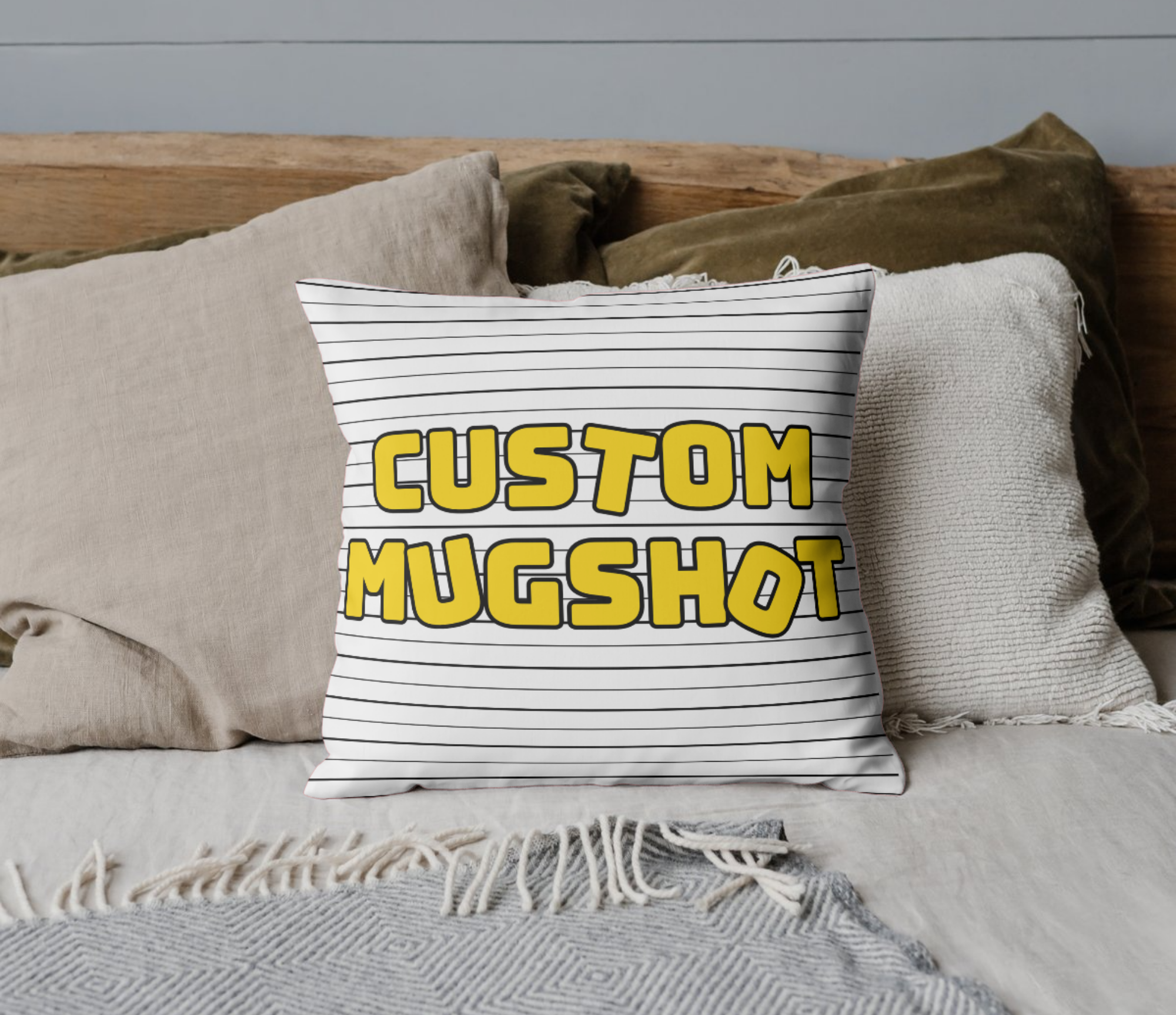 Custom Mugshot Pillow