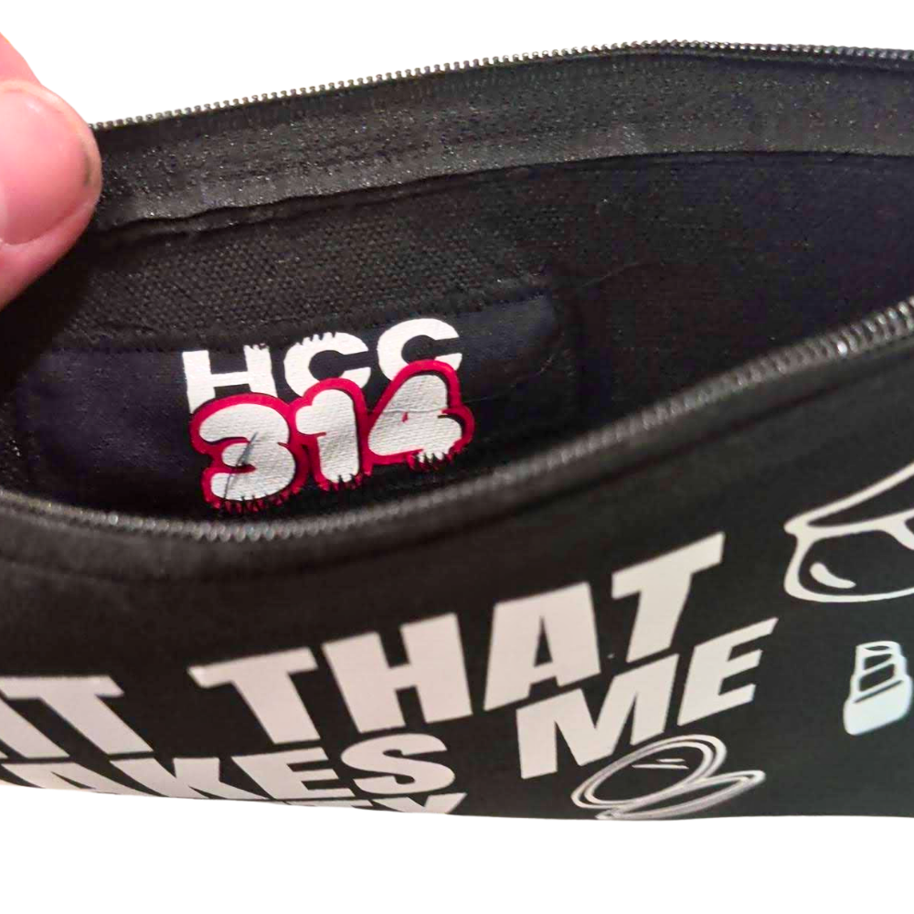 Little Shit Canvas Zipper Pouches
