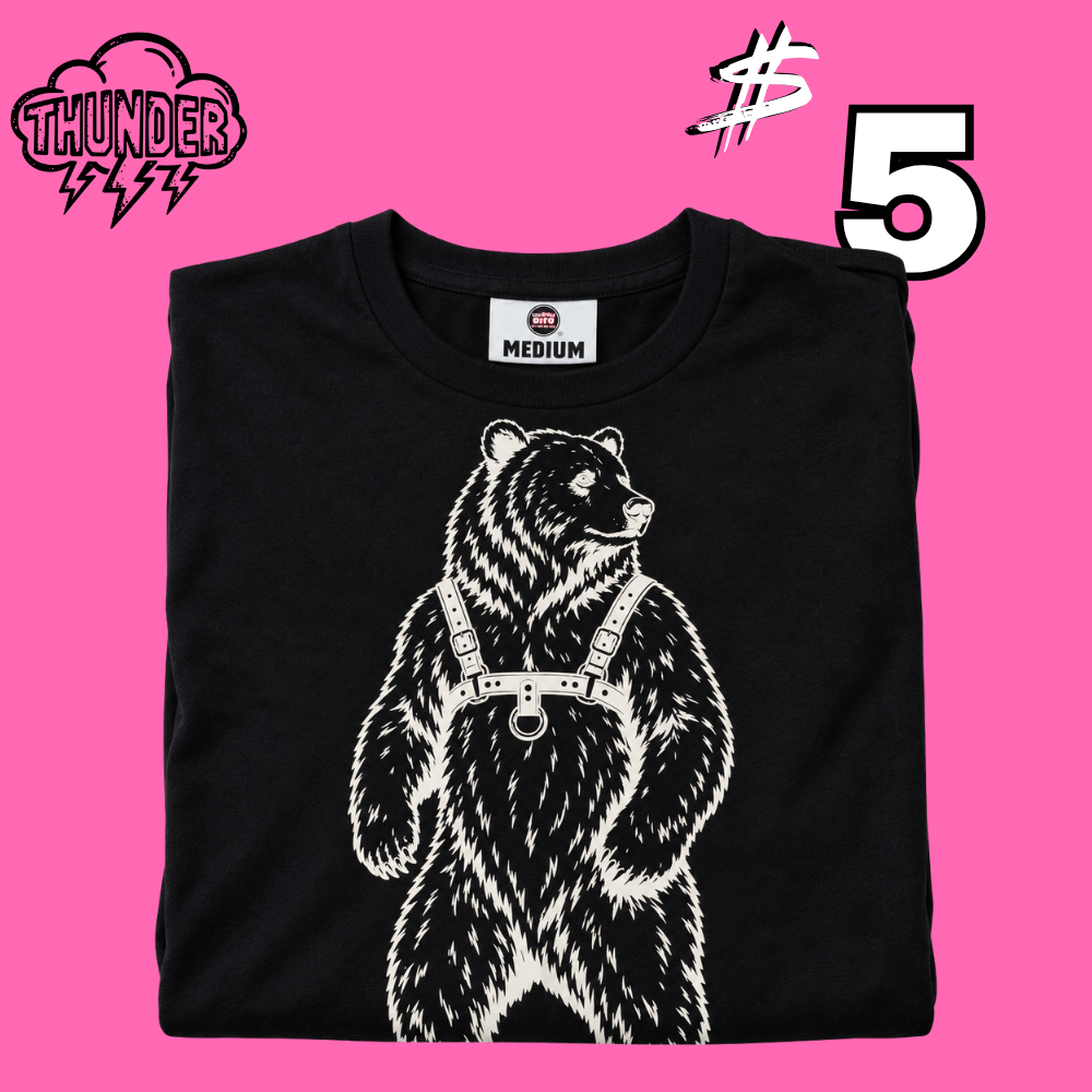 Sale - Leather Bear Graphic T-Shirt