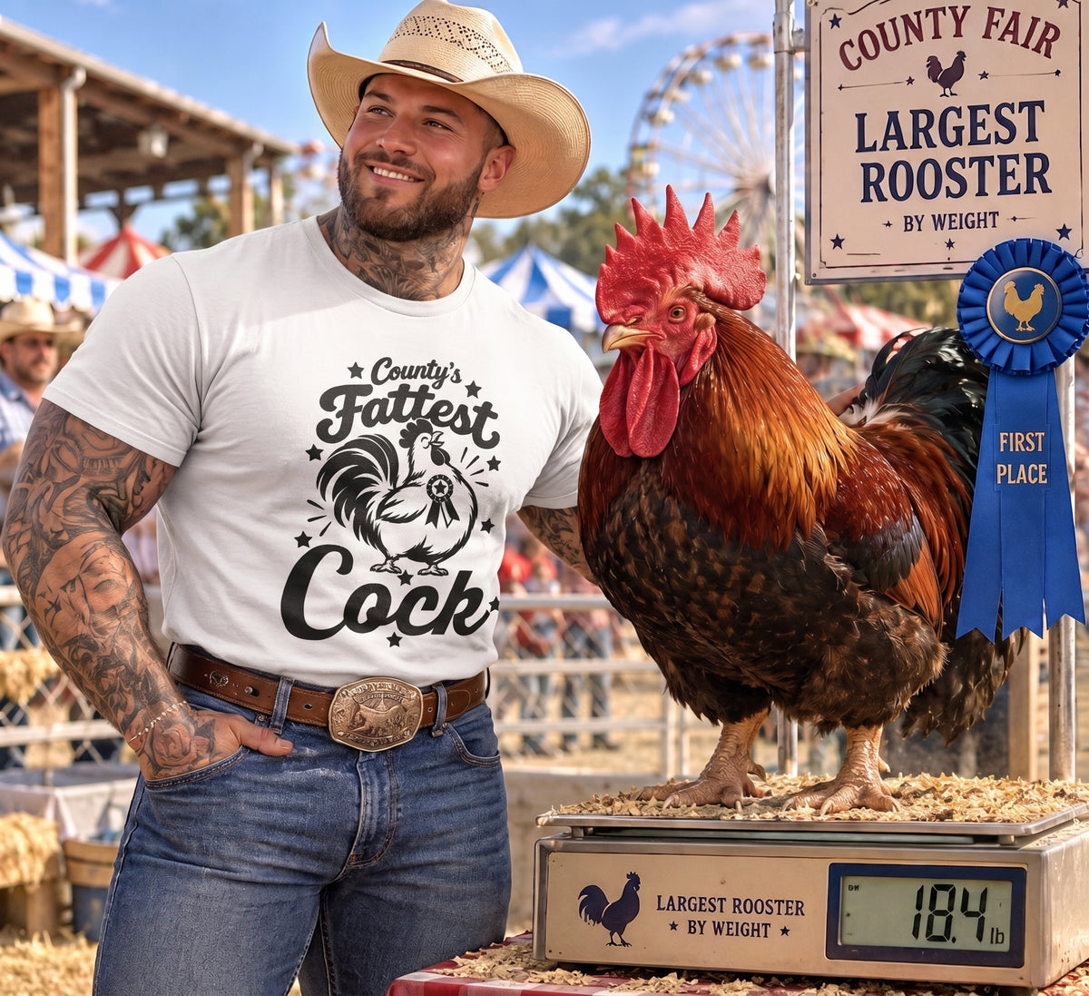 County's Fattest Cock Graphic T-Shirt