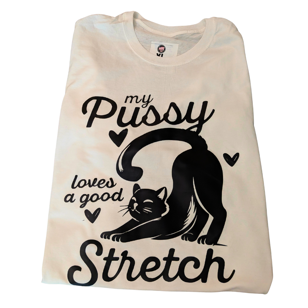 Pussy Stretch Graphic T-Shirt