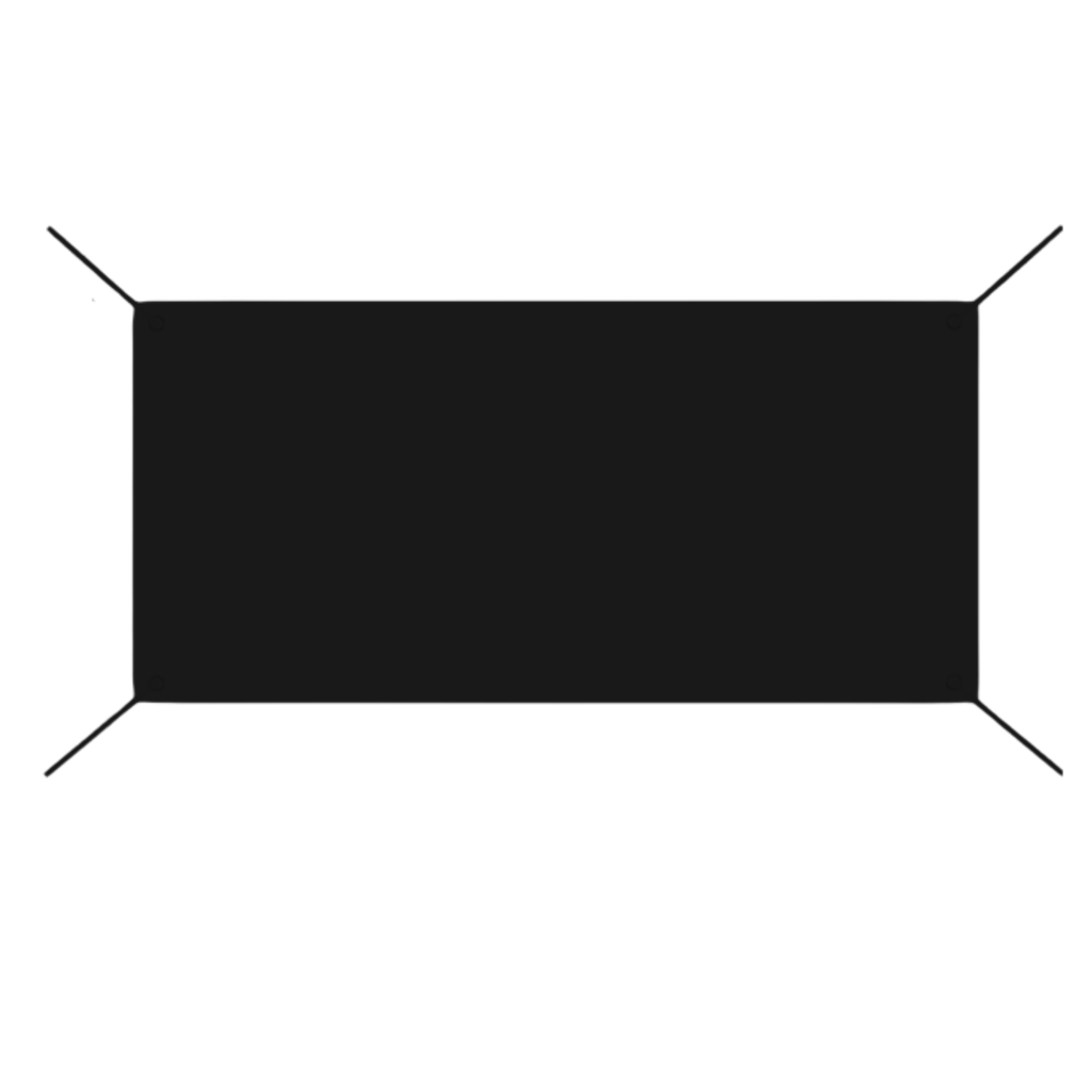 Black custom 4 foot by 2 foot banner preview