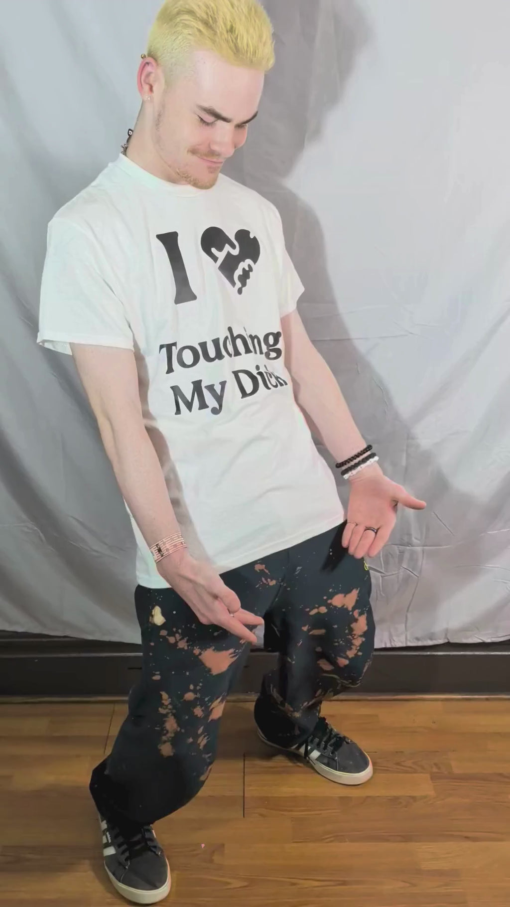 I ♥ Touching My Dick Graphic T-Shirt